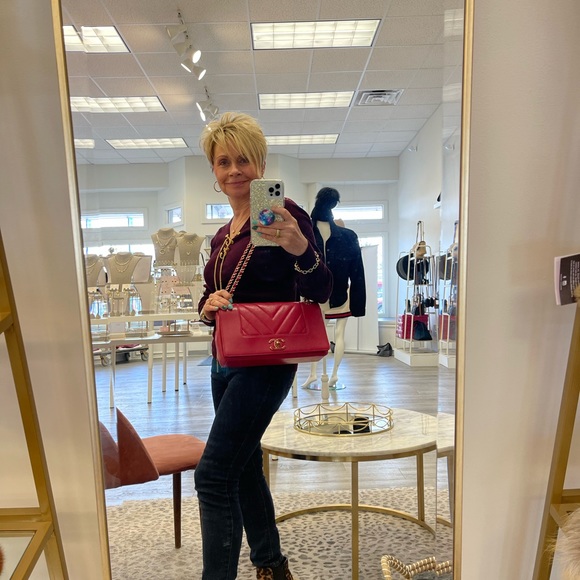 ❌❌SOLD on another site❌❌ Chanel Vintage Mademoiselle Flap bag in deep pink - Picture 7 of 13